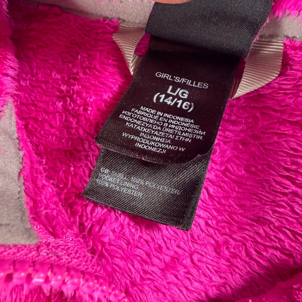 Y2k The North Face Girls Osito Jacket Pink Full Zip Size Large 14/16 or Women XS - Picture 8 of 10